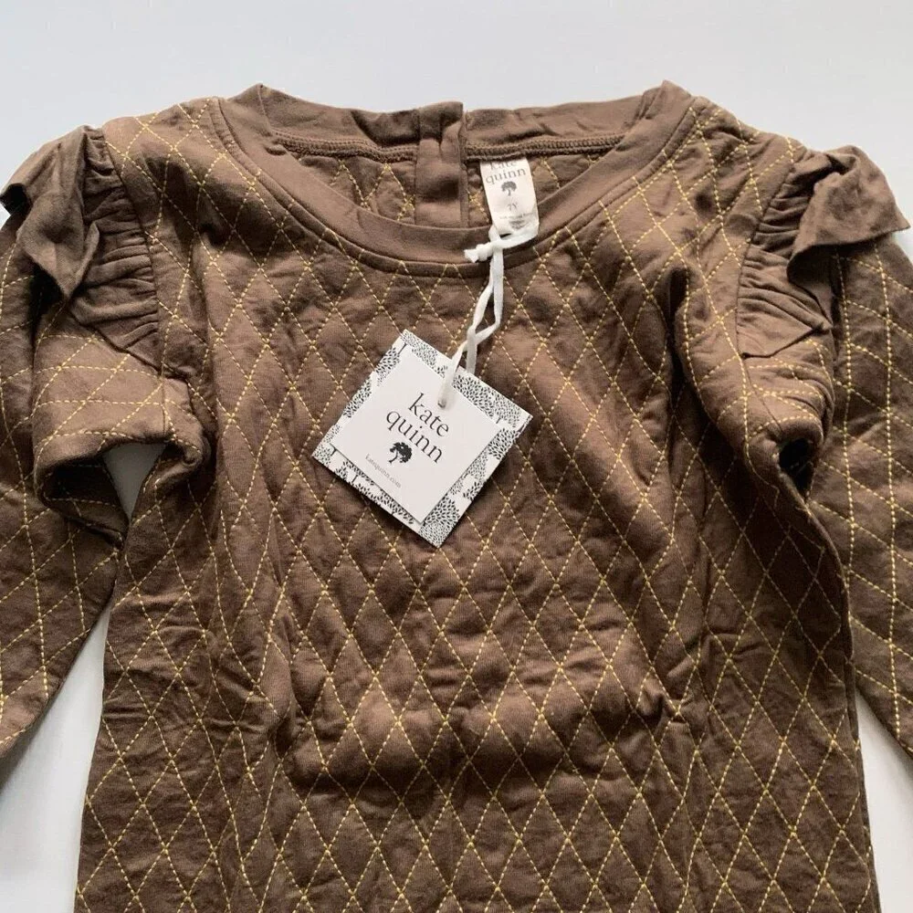 Kate Quinn Organics Girl Bamboo quilted dress 7 years
